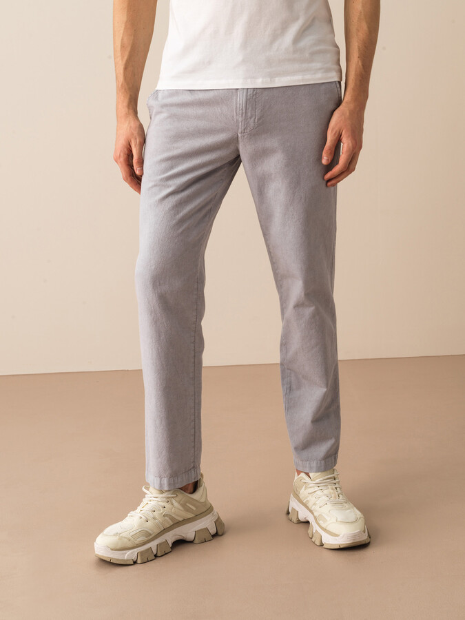 XINT - Pamuk Keten Karışımlı Regular Fit Pantolon (1)