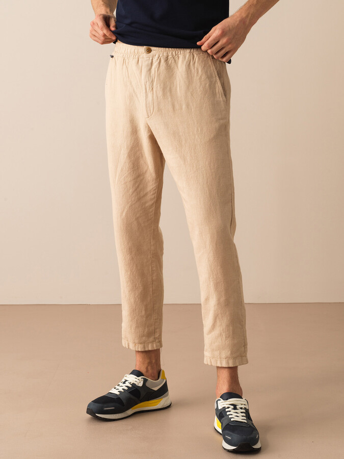 XINT - Pamuk Keten Karışımlı Regular Fit Pantolon (1)