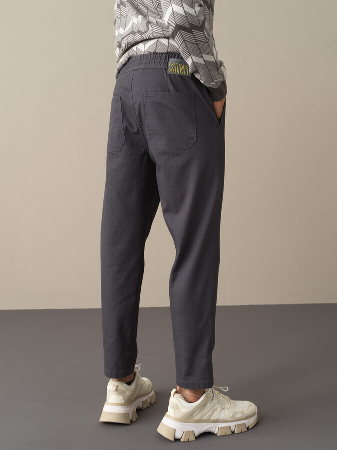 Pamuklu Beli Lastikli Regular Fit Pantolon - Thumbnail (4)