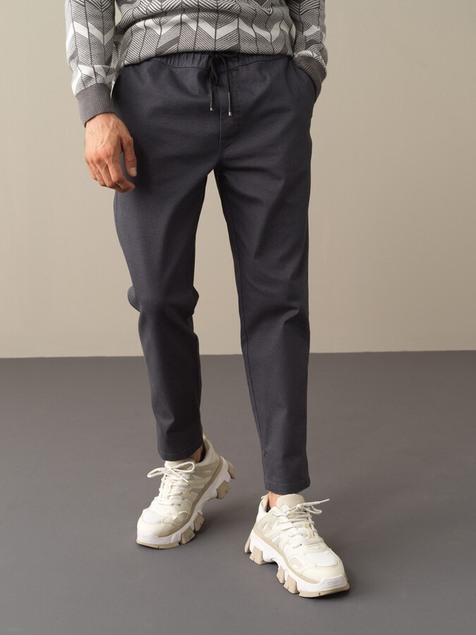 XINT - Pamuklu Beli Lastikli Regular Fit Pantolon (1)