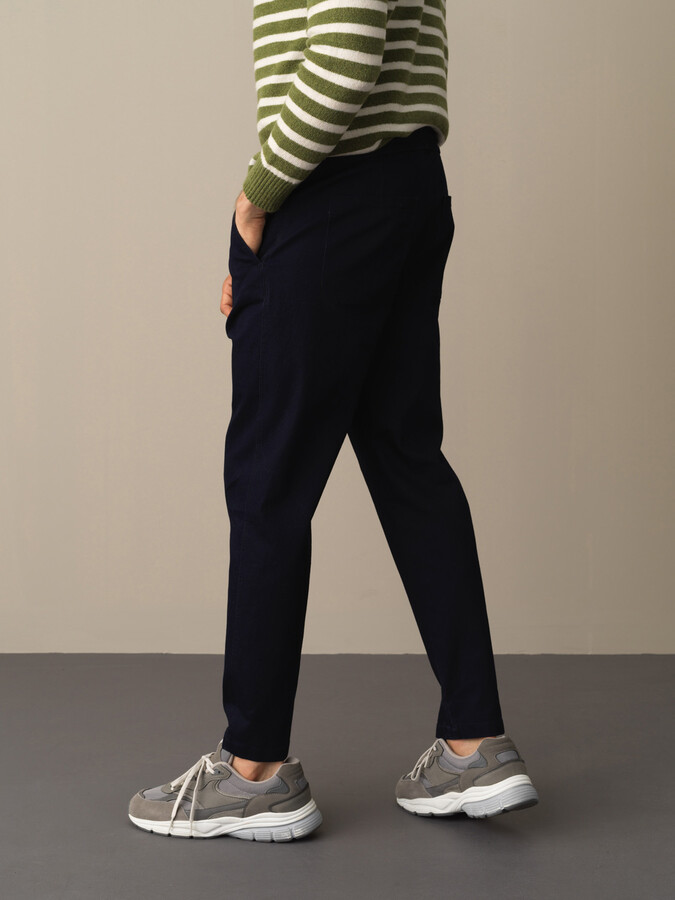 Pamuklu Beli Lastikli Regular Fit Pantolon - Thumbnail (2)