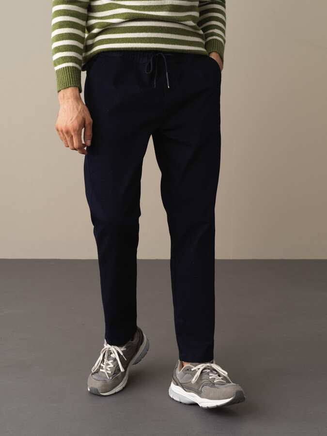 XINT - Pamuklu Beli Lastikli Regular Fit Pantolon (1)