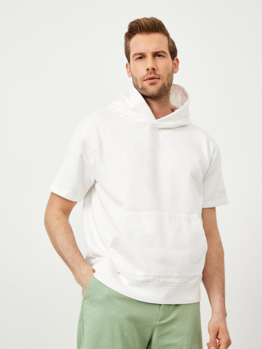 Kapüşonlu Oversize Basic Sweatshirt