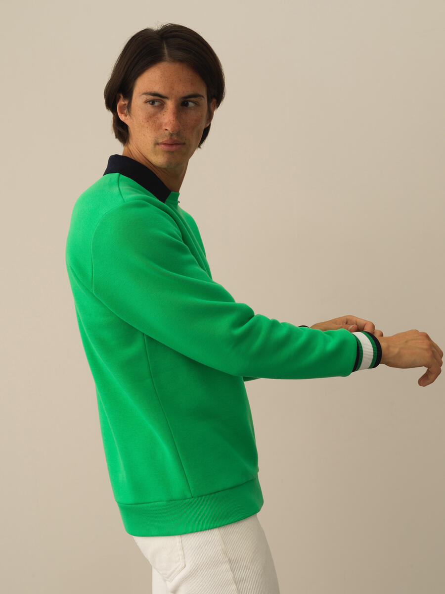 Pamuklu Regular Fit Çizgi Detaylı Sweatshirt