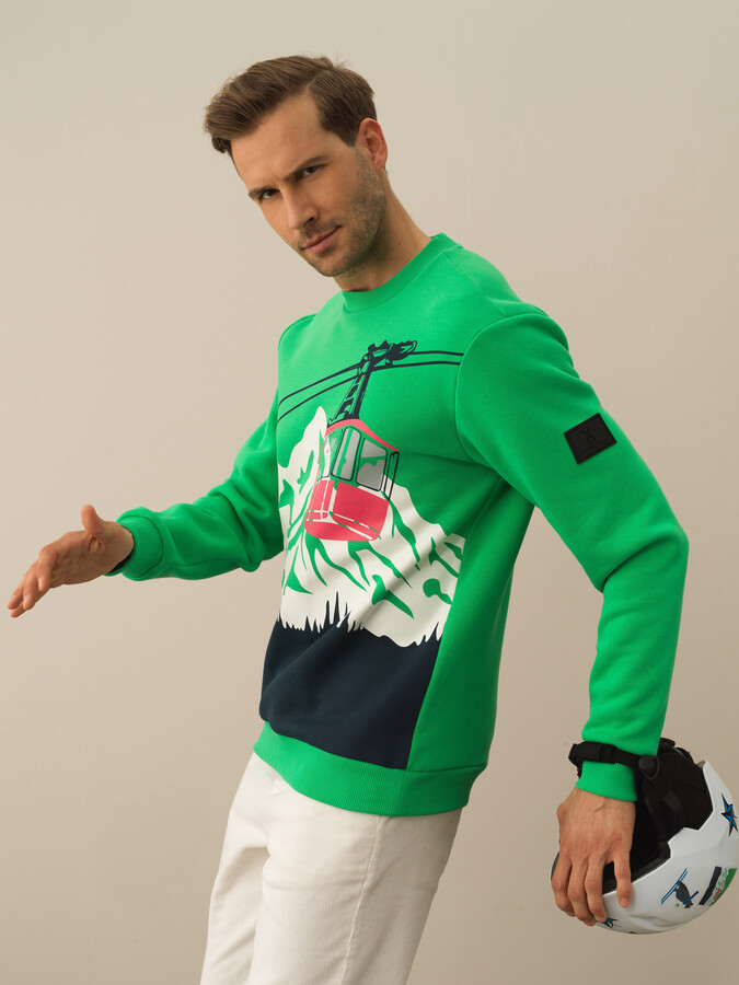 XINT - Pamuklu Regular Fit Desenli Sweatshirt (1)