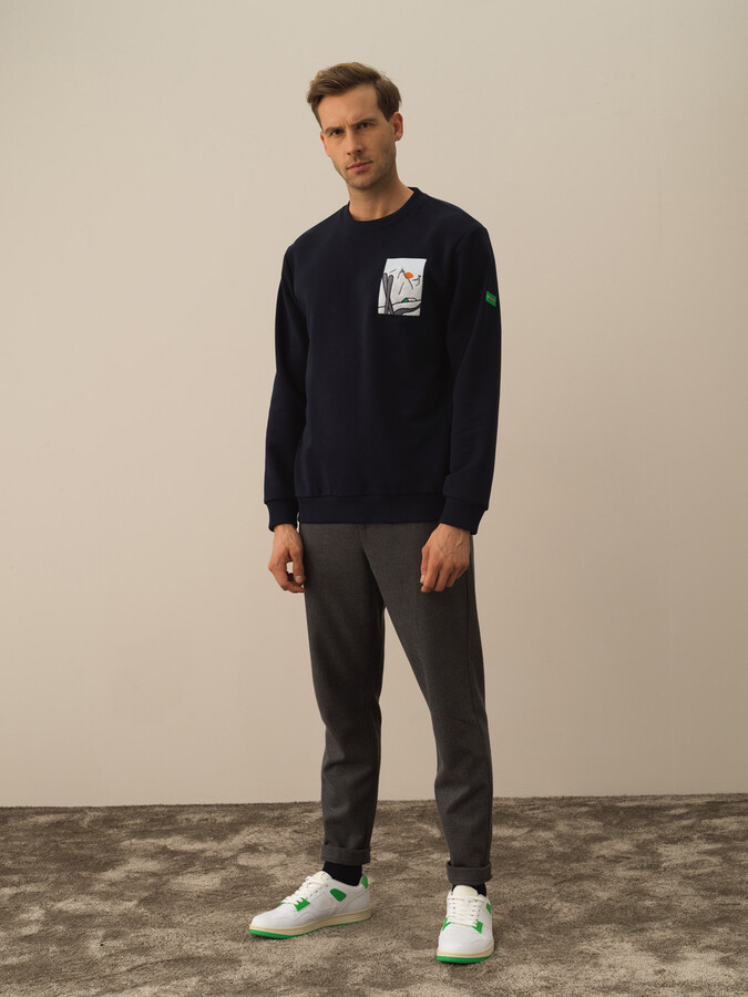 XINT - Pamuklu Regular Fit Nakış Detaylı Sweatshirt