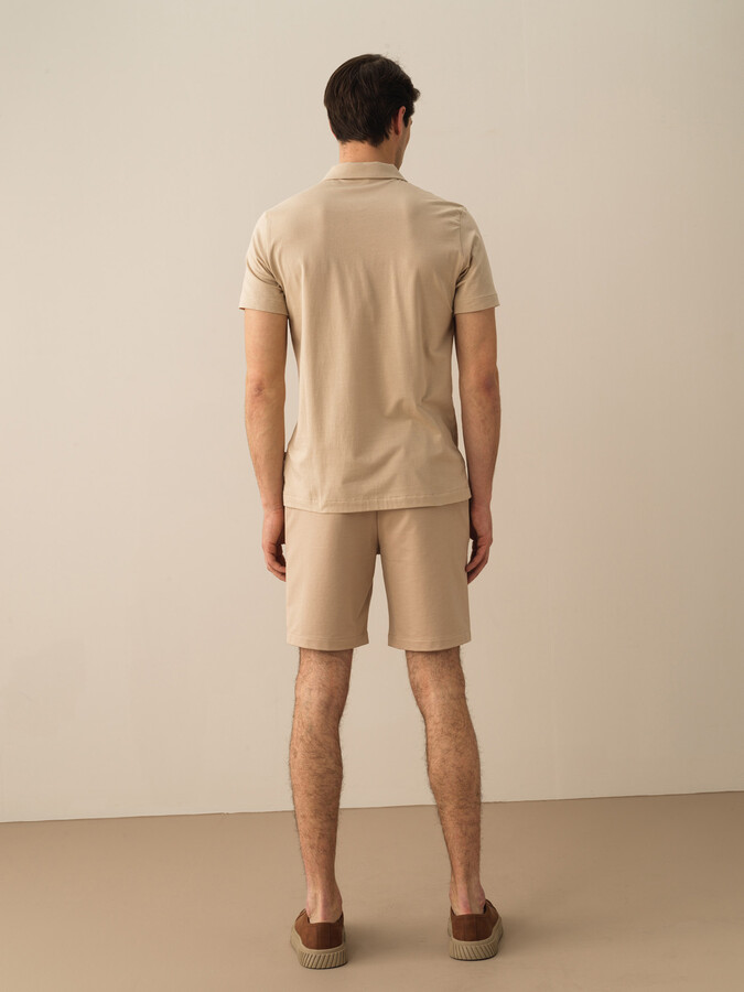 Modal Pamuklu Slim Fit Polo Tişört - Thumbnail (3)