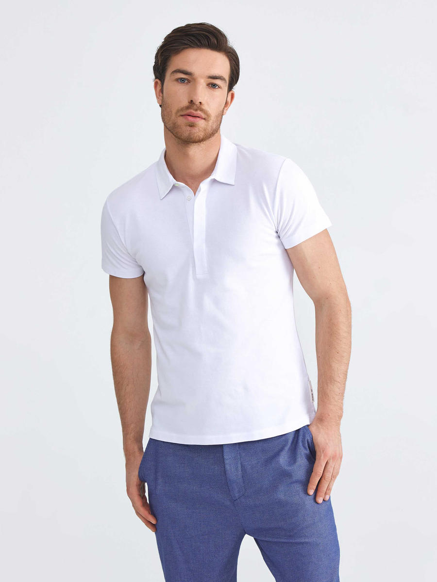 Polo Yaka Modal Karışımlı Slim Fit Tişört