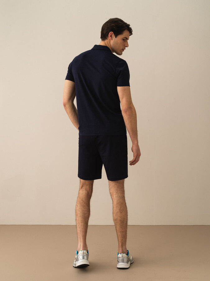 Modal Pamuklu Slim Fit Polo Tişört - Thumbnail (3)