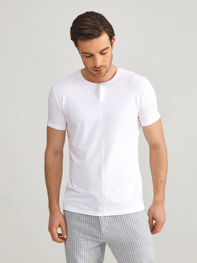 XINT - Patlı Yaka Modal Slim Fit Basic Tişört