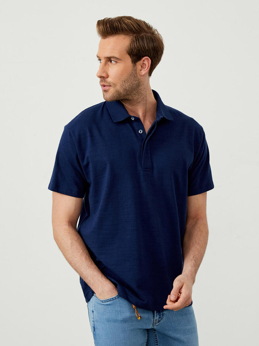 Polo Yaka %100 Pamuk Oversize Tişört