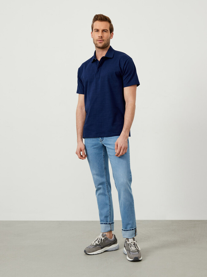 XINT - Polo Yaka %100 Pamuk Oversize Tişört