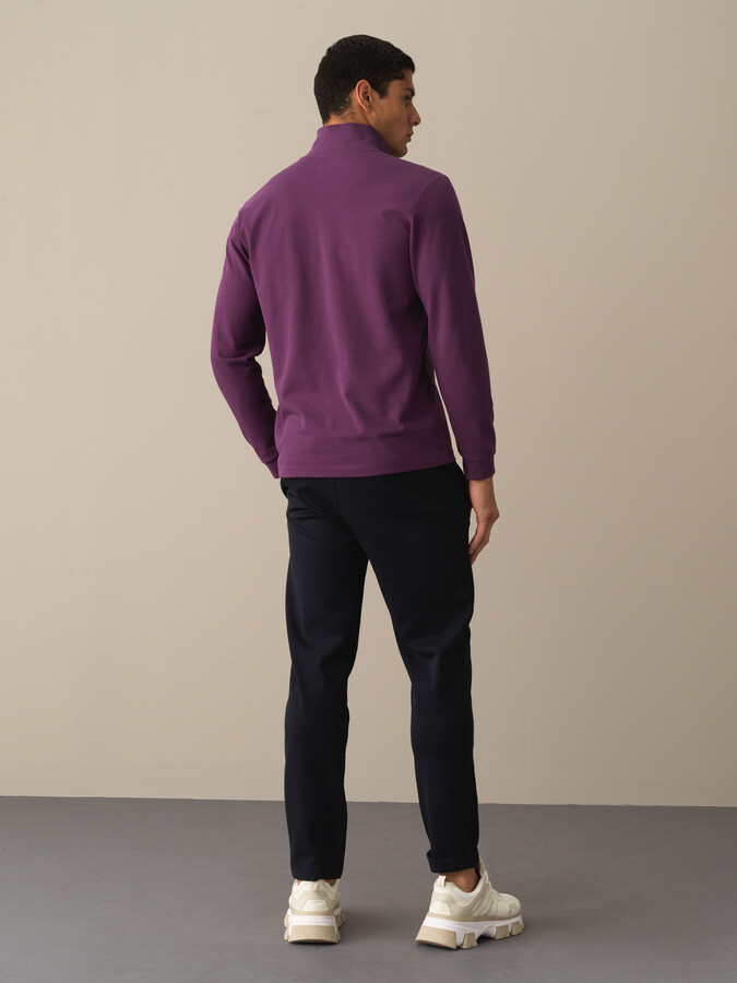 Polo Yaka %100 Pamuk Regular Fit Basic Tişört - Thumbnail (4)