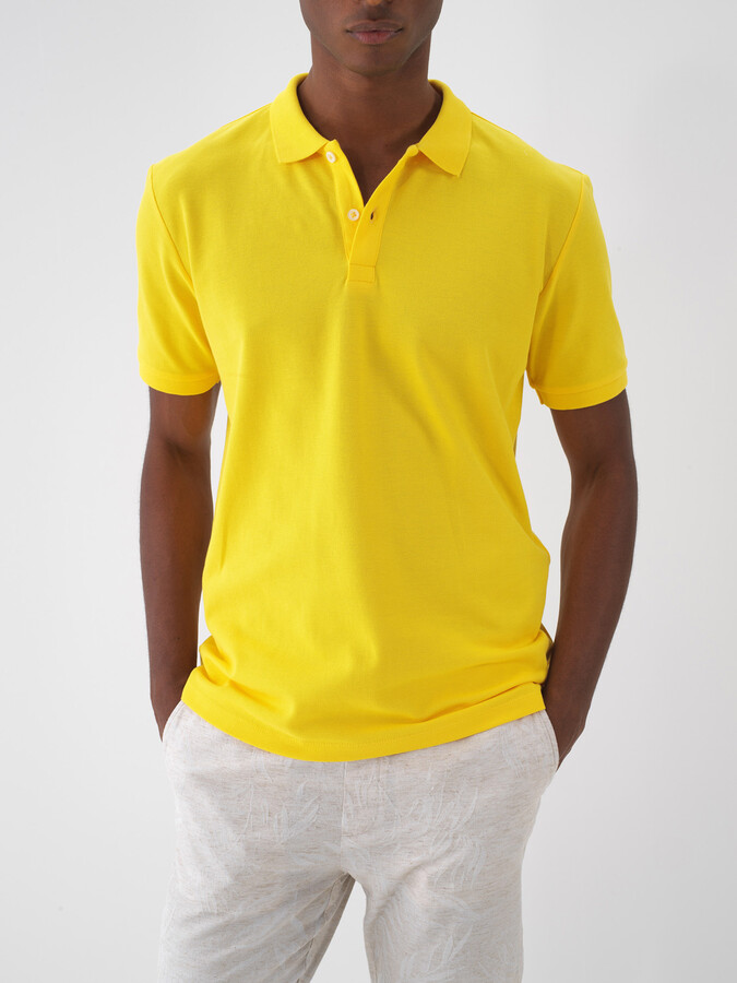 XINT - Polo Yaka %100 Pamuk Regular Fit Basic Tişört (1)
