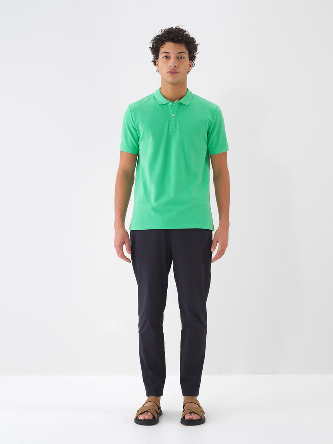 Polo Yaka %100 Pamuk Regular Fit Basic Tişört - XINT