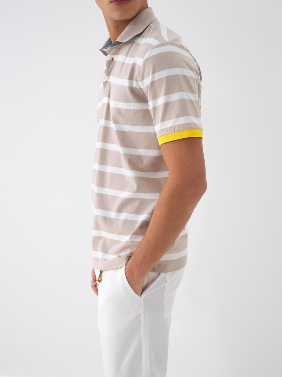 Polo Yaka Regular Fit Çizgili Tişört