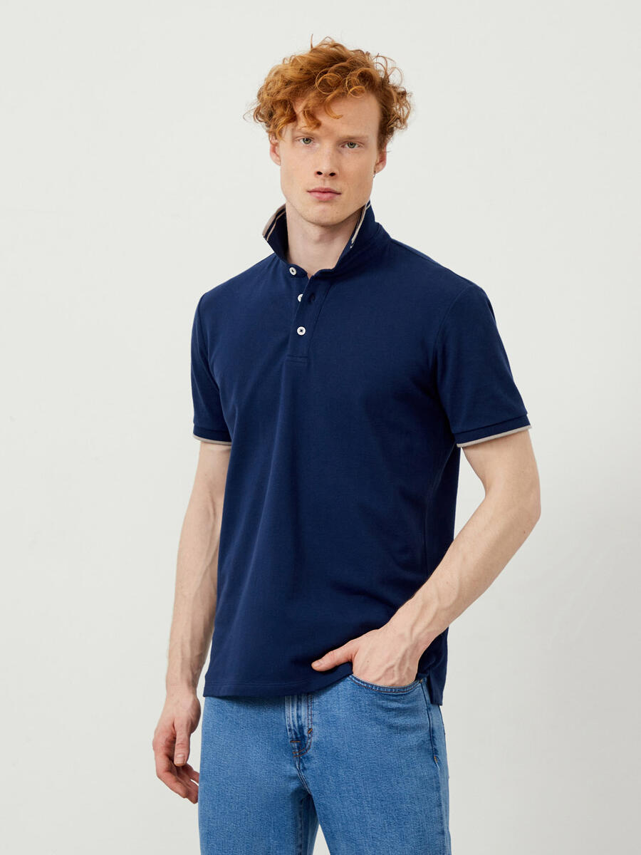 Polo Yaka %100 Pamuk Slim Fit Basic Tişört