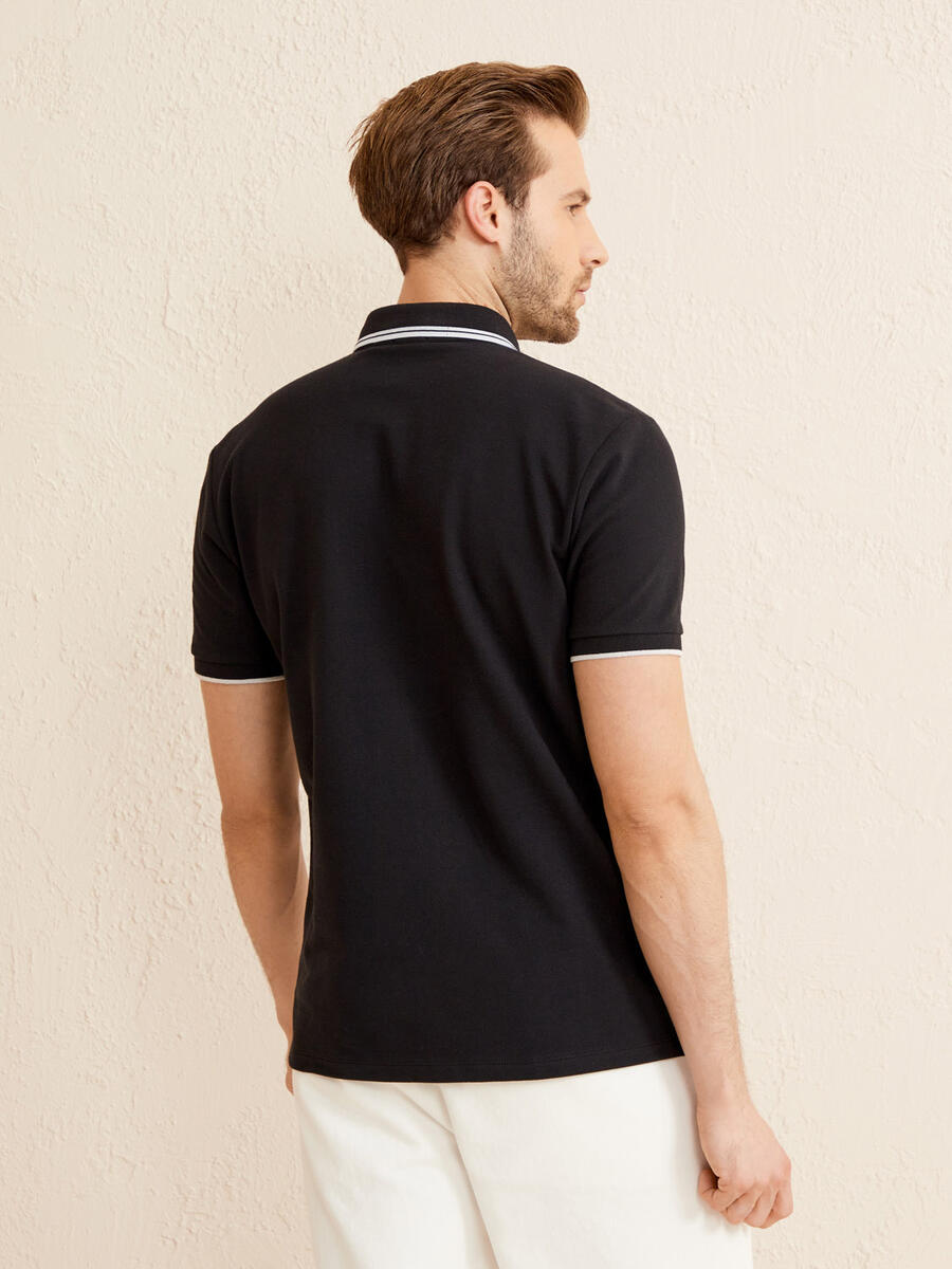 Xint Polo Yaka %100 Pamuk Slim Fit Basic Tişört. 4