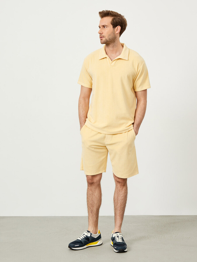XINT - Polo Yaka Pamuklu Oversize Havlu Tişört