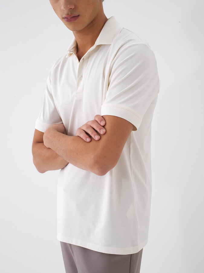 XINT - Polo Yaka Pamuklu Regular Fit Basic Tişört (1)
