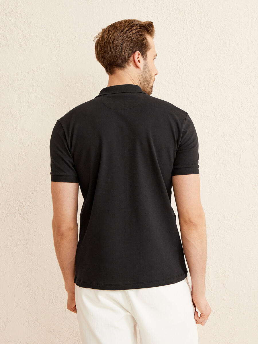 Polo Yaka Pamuklu Slim Fit Basic Tişört