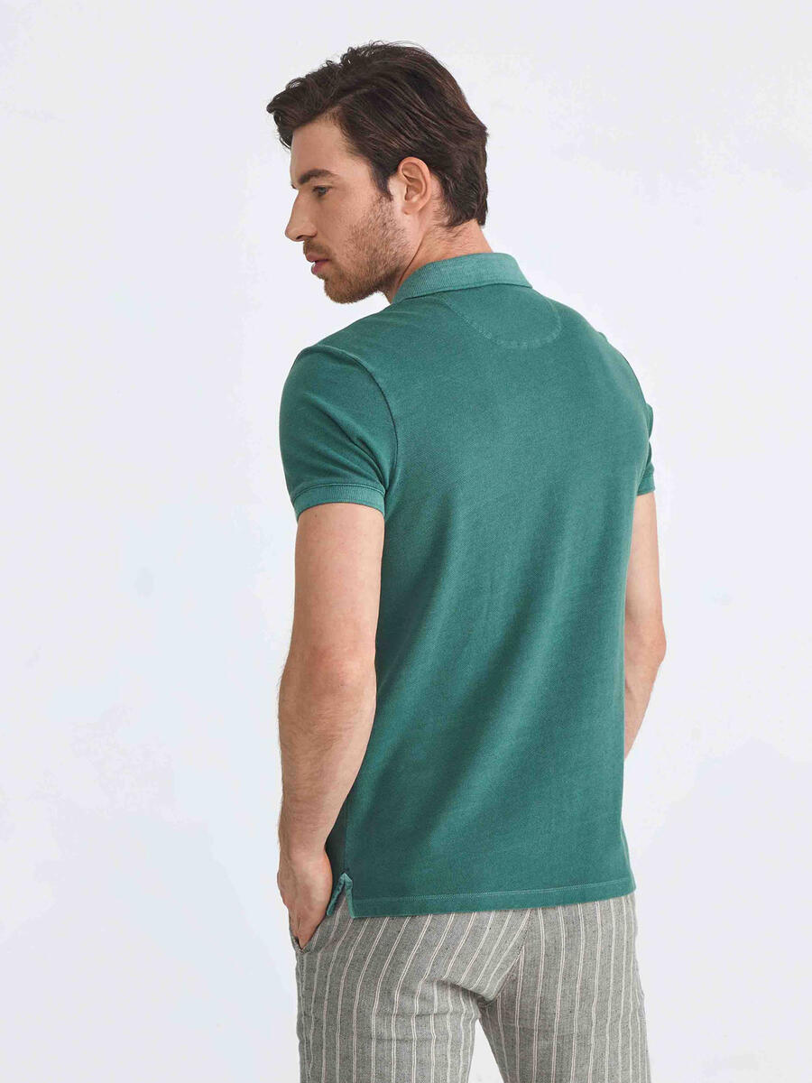 Xint Polo Yaka Pamuklu Slim Fit Tişört. 4