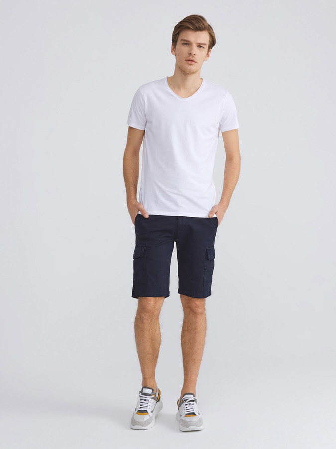 XINT - V Yaka Modal Slim Fit Basic Tişört
