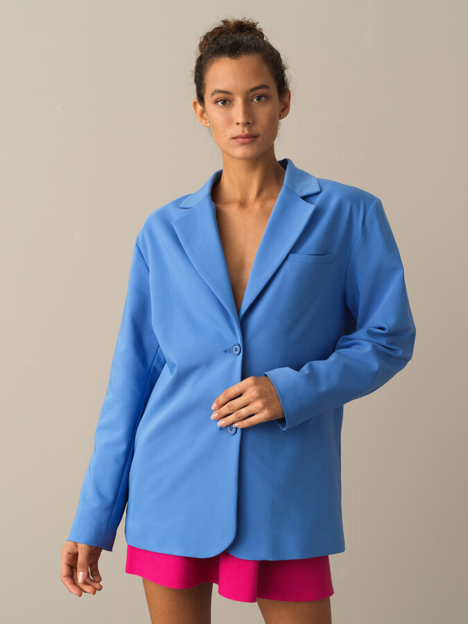 XINT - Pamuklu Oversize Uzun Blazer Ceket (1)