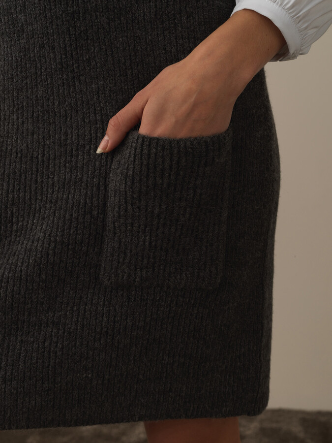 XINT - Askılı Oversize Triko Elbise (1)