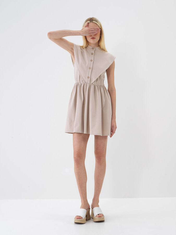 XINT - Pamuklu Regular Fit Mini Elbise (1)