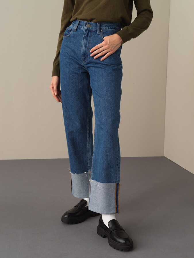 XINT - %100 Pamuk Oversize Denim Pantolon (1)