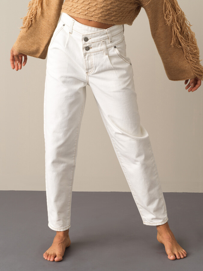 XINT - Yüksek Bel Oversize Denim Pantolon