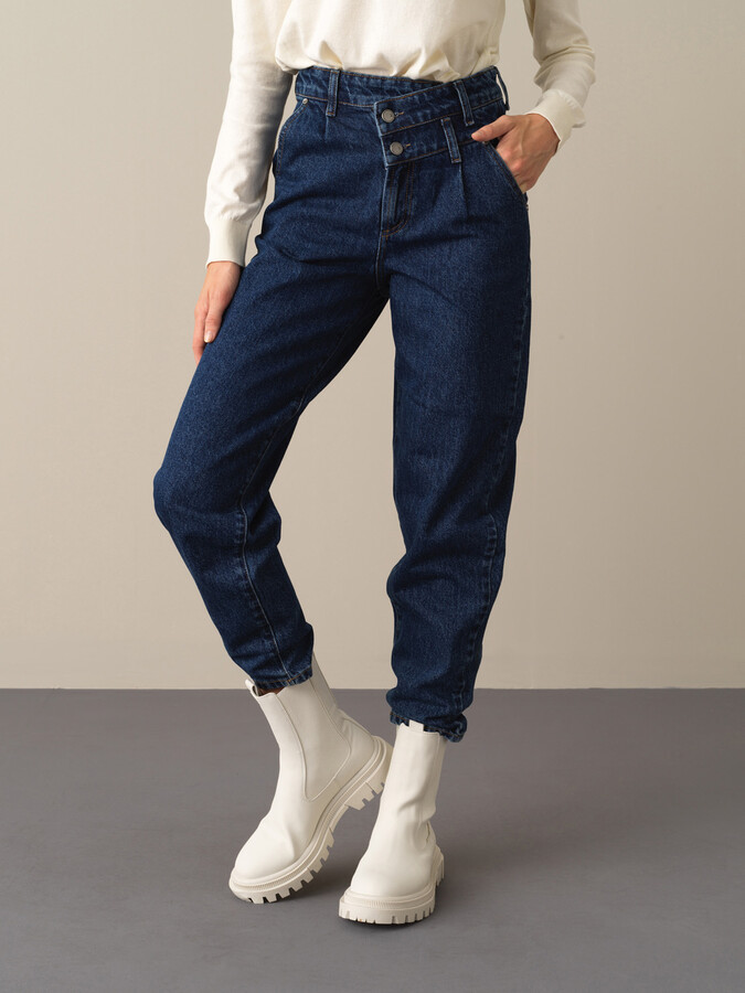 XINT - Yüksek Bel Oversize Denim Pantolon (1)