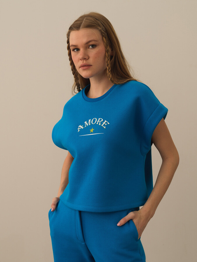 XINT - Pamuklu Oversize Baskılı Sweatshirt (1)