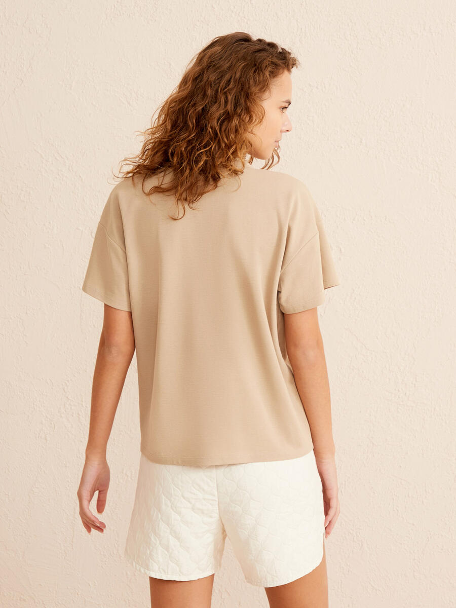 Polo Yaka %100 Pamuk Oversize Basic Tişört